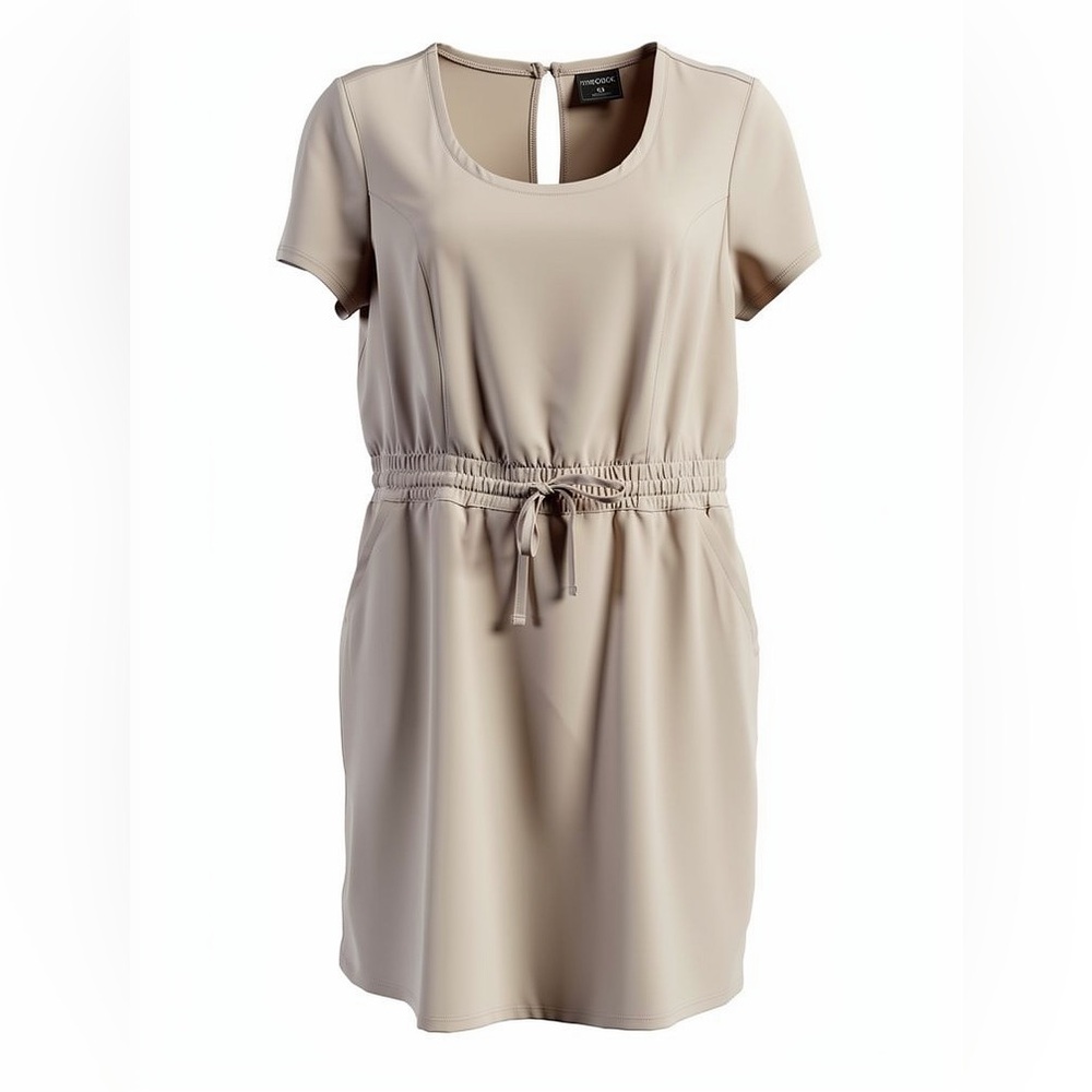 32 degrees cool— Beige Short Sleeve Dress